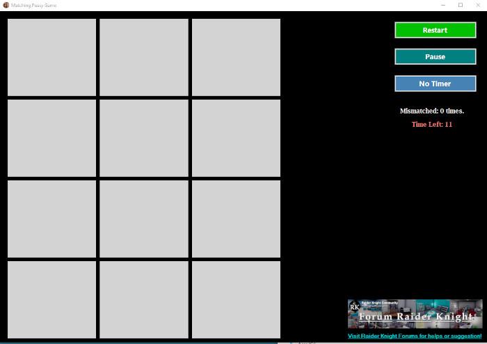 Pussy Memory Game Raider Knight